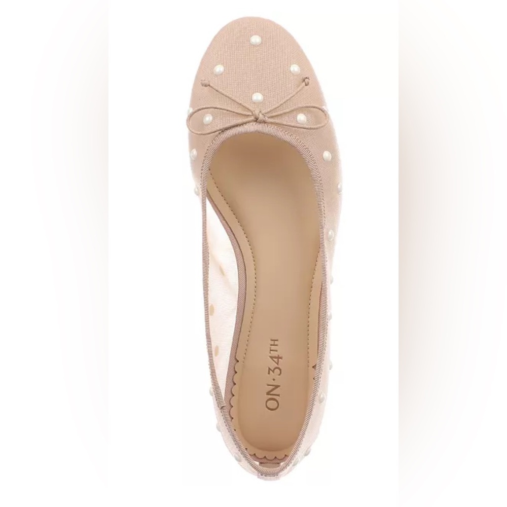 ON 34TH Friyaa Sheer Pearl Ballet Flats